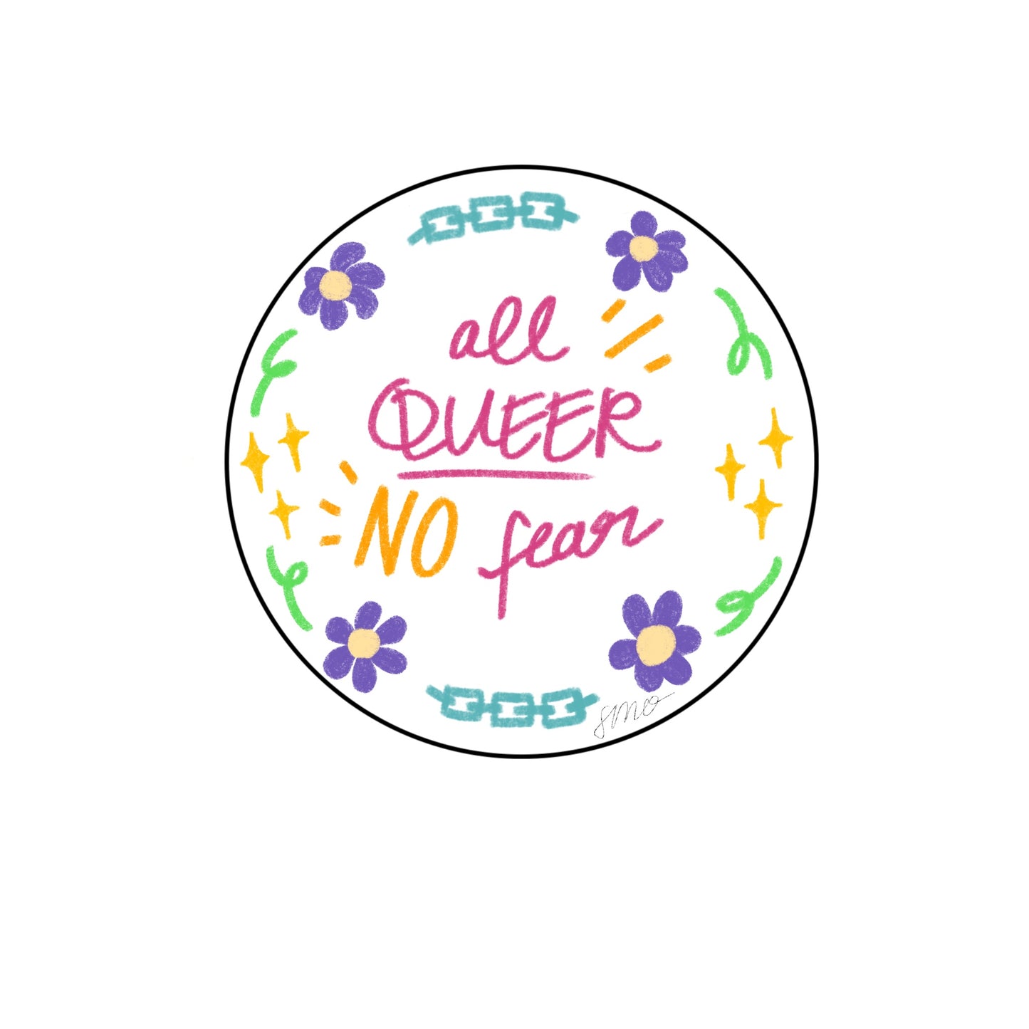 All queer no fear / all queer some fear - vinyl stickers