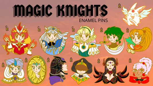 Magic Knights Rayearth enamel pins - kickstarter