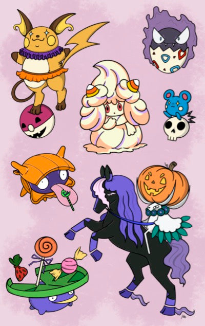 LIMITED Pokemon Halloween Prints