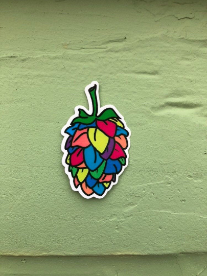 Hops Sticker - Rainbow or Green