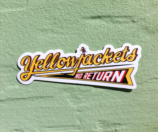 Yellowjackets “no return” vinyl sticker