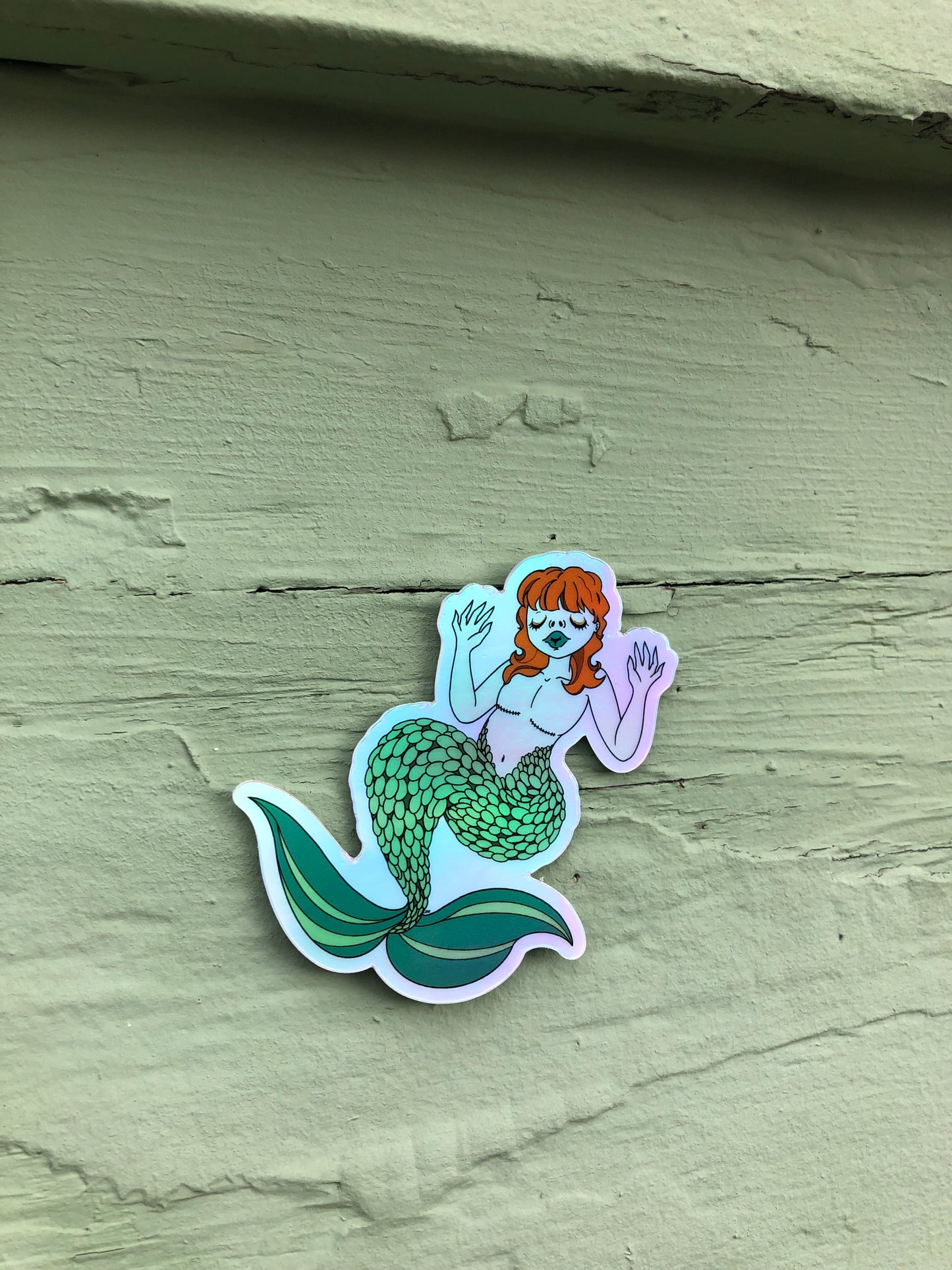 Holo mermaid sticker